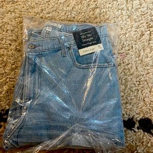 Brand new Abercrombie and ditch the 90s straight ultra high rise jean